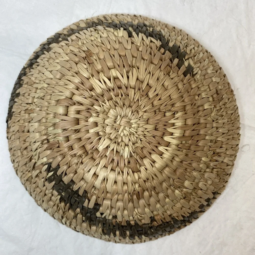 Botswana? Handwoven Coiled Lot Basket Bowls Hanging Art‎ Boho Tribal Coastal
